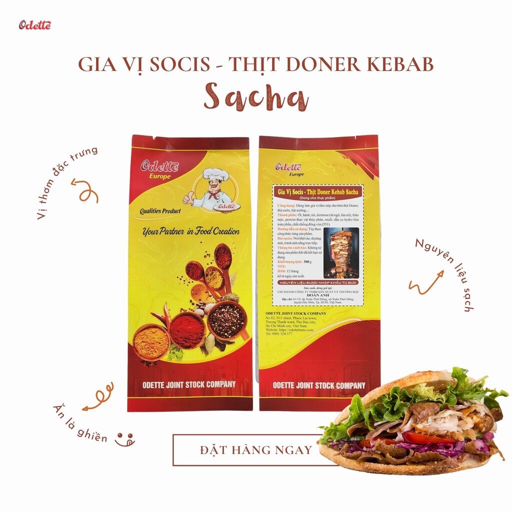 Gia Vị Socis - Thịt Doner Kebab Sacha