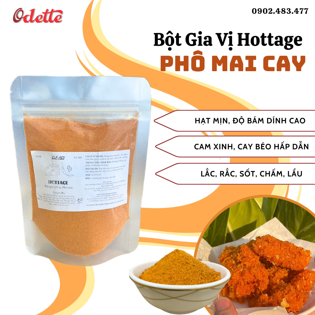 Bột Gia Vị Odette - Vị Phô Mai Cay Hàn Quốc Hottage