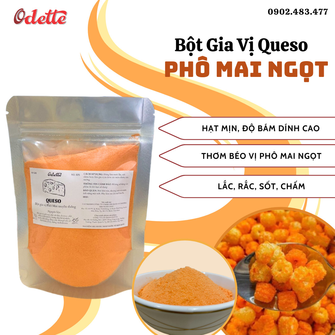 Bột Gia Vị Odette - Vị Phô Mai Lắc Queso